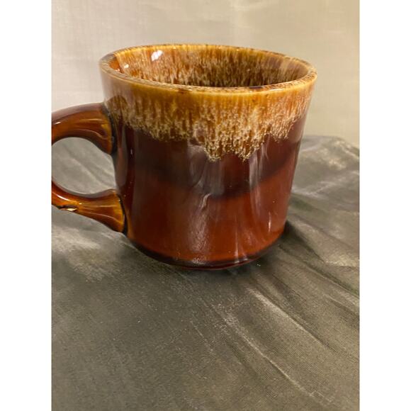 Vintage 70s McCoy Pottery USA Brown Drip Glaze Coffee Tea Mug Cup 3 in tall EUC - Picture 11 of 11